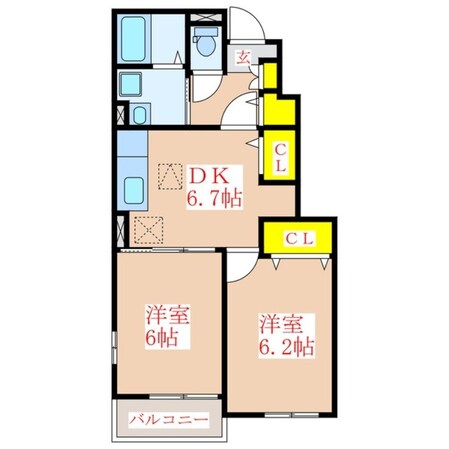 シエル　ブルー　Ⅰの物件間取画像